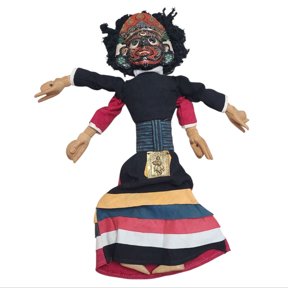 Vintage nepal Colorful Multi-Armed Puppet Toy